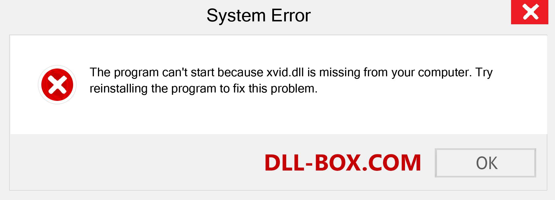  xvid.dll file is missing?. Download for Windows 7, 8, 10 - Fix  xvid dll Missing Error on Windows, photos, images